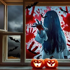 Large 5x5ft Halloween Backdrop for Wall | Halloween Window Curtain Decor | Pa…