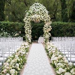 Aisle Runner for Wedding, Rose, 3×100 Feet, 50g | Thickened, White Walkway, I…