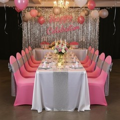 Spandex Chair Cover Chair Decoration for Wedding Banquet Party Light Pink | c…