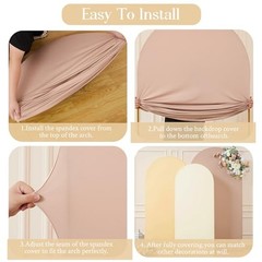 Boho Arch Backdrop Cover 7.2FT 6.6FT 7.2FT, 6.6FT, 6FT Nude Champagne and Cream