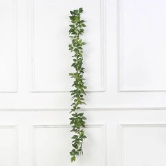 6 ft GREEN Silk Rose LEAVES Garland Artificial Hanging Greenery Vine Events
