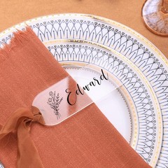 20 Pcs Clear Acrylic 3.9×1.6 In DIY Blank Hanging Table Place Cards Tags Lot