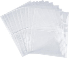 Clear Double-Sided Inner Pages for Jewelry Storage Book 6 Ring Binder 24 Sheets