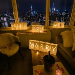 Luminary Paper Bags ‘Will You Marry Me?’ LED Proposal Decor for Romantic Moments