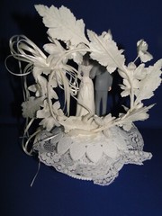 New Wilton Designer Series Love’s Delight Wedding Cake Top, black tux #101-1786