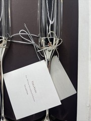 VERA WANG Wedgwood .999 Pure Silverplated Crystal LOVE KNOTS Toasting FLUTES
