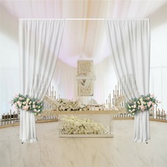 Wedding Arch Backdrop Stand Iron Rectangle Flower Frame 10 FT Garden Arbor Decor