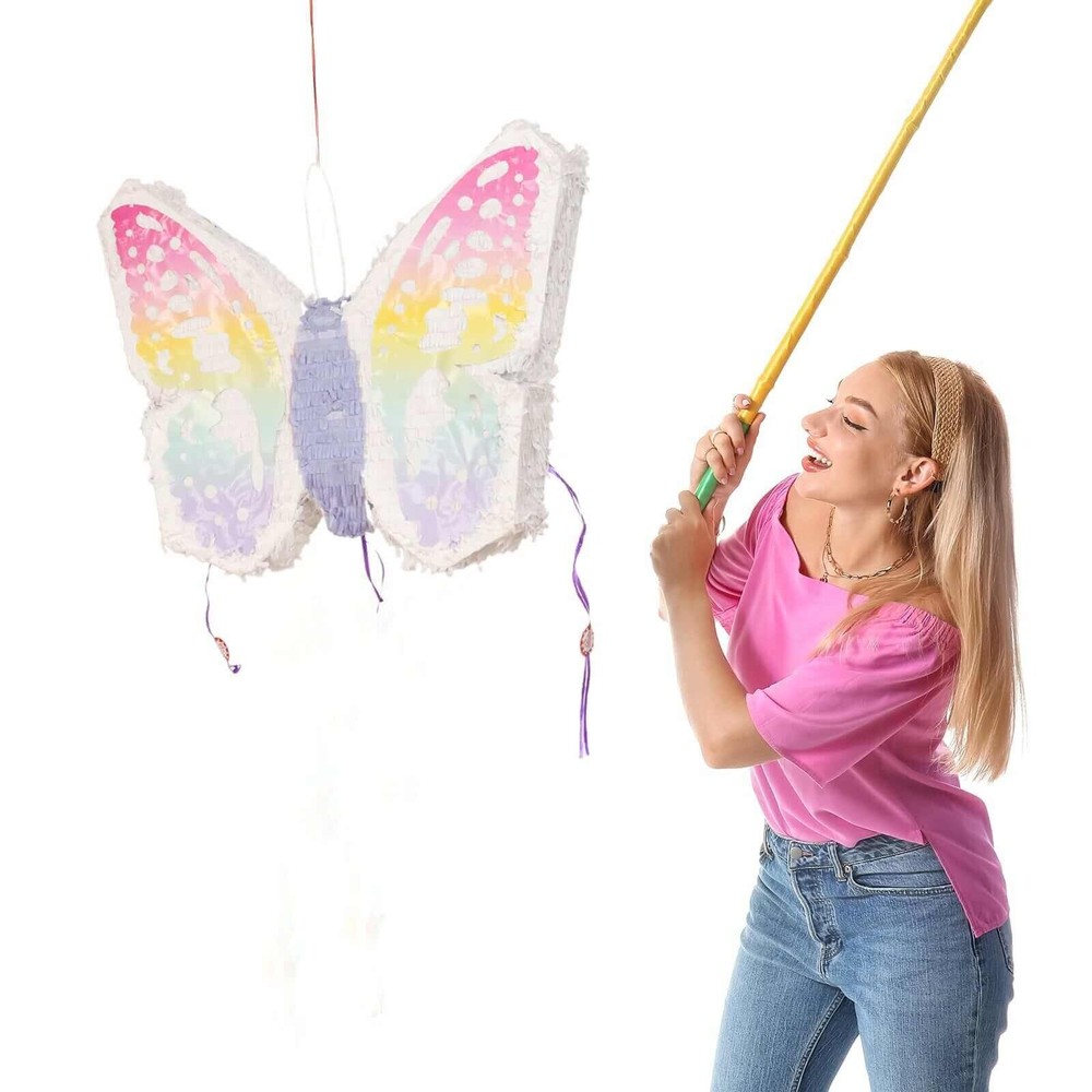 23″ x 19″ ASSORTED Paper Butterfly Pinata with Pastel Colored Wings Decorations