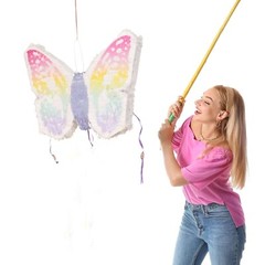 23″ x 19″ ASSORTED Paper Butterfly Pinata with Pastel Colored Wings Decorations