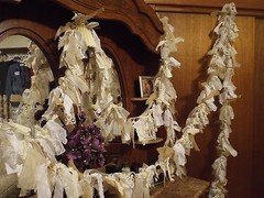 Burlap Wedding Decoration Lace Rag Garland Banner Shabby Cottage Chic 10 feet