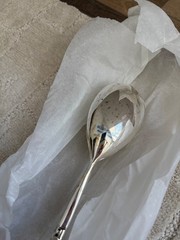NIB VTG Towle Copenhagen Silverplated Fork Spoon Tongs Serving Set