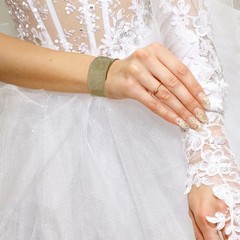 6 Pcs Prom Corsage Wristband Gold Wedding Wristlet Bridesmaid Gifts