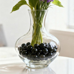 260Pcs Black Vase Filler Beads for Centerpieces,No Hole Faux Pearl 8/14/20Mm,For
