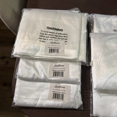 Set Of 6 Linen Tablecloth Brand Satin Stretch Banquet Chair Cover White