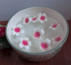 100 Pcs 2″(5cm) Artificial Flower Foam Pink Plumeria Heads Home Party Decor
