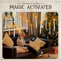 Floating Candles with Wand, 20Pcs White Hanging Candle for 20pc White-2Wand