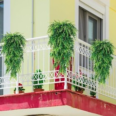 4Pcs Artificial Boston Fern Plant Fake Hanging Plastic Vine Home Outdoor Decor