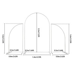 Wedding Arch Backdrop Stand Set Outdoor Floor Standing Background Decoration