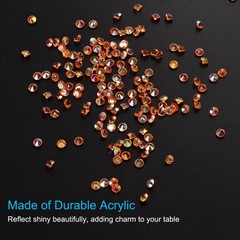 14000Pcs Acrylic Wedding Table Diamonds 3mm Crystals Gems Orange AB
