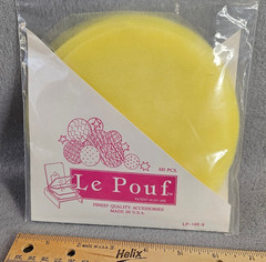 3 Pkgs Vintage Le Pouf NIP Tulle Circles 100 each White Green Yellow Unopened