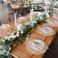 Yunlly Set of 48 Burlap Round Placemats Bulk Burlap Circle Rustic Table Decor…