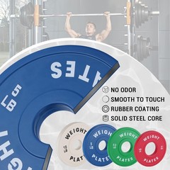 Megachoice Bumper Plates2 Inch Rubber Weight Plates1.25 Lb2.5Lb 10 Lb 15Lb 25Lb