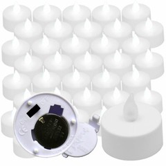 New White Flickering 36 Flicker Light Flameless LED Tealight Tea Candles