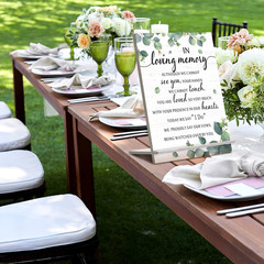 Chunful in Loving Memory Wedding Sign Acrylic Memorial Table Sign for Wedding Wo