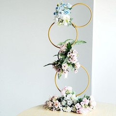 3 ft Metal Hoops Pillar Backdrop Stand Party Events Reception Home Supplies