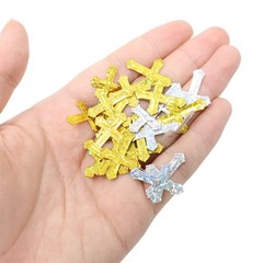 Honbay 2.1 Ounce Glitter Cross Table Confetti Sequin Gold and Silver