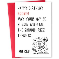 Beixian Funny Birthday Card for Him Her, Gen Z Slang Birthday Card for Teenag…