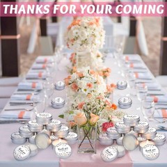 Mtlee 50 Pcs Wildflower Wedding Candles Gift Favors For Guests 1 Oz Lavender
