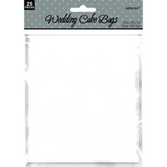 Wedding White Cake Bags – 25 count