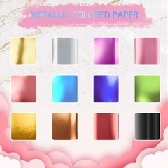 60 Sheets 15 Colors 8.5″ x 11″ Metallic Foil Paper 120gsm/32lb | Mirror Paper…