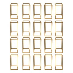 Gold 20 PCS Geometric Flower Stand For Wedding, Flower Stand 8.27*8.27*15.75in