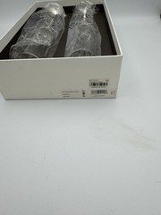 Vera Wang Love Knots Wedgwood Toasting Champagne Flutes Silver Plated Set/2