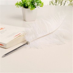 Quill Pen Feather Ballpoint Pen Wedding Signing Birthday Party Home Desk Decor