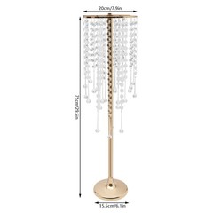 10pcs Crystal Table Centerpieces Gold Flower Stand Wedding Party Rack Decor