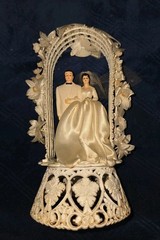 Vintage 1950s Wedding Cake Topper Coast Novelty Mfg. Co Bride & Groom