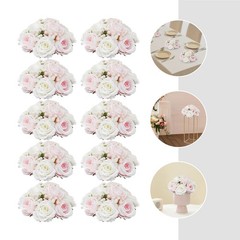 10 Pcs Artificial Flower Balls Silk Plastic Wedding Centerpieces