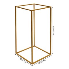 Wedding Flower Stand, Gold Flower Holder, Rectangular Flower Rack