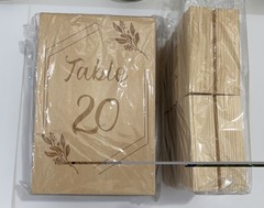 Table Top Wedding Numbers 1-20 Table Numbers Celebrations Wood