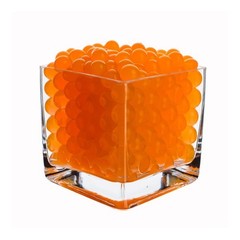 One Pound Vase Filler ORANGE Deco Beads Water Storing Gel 1lb Makes 12 Gallons