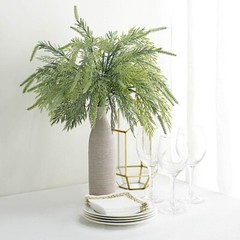 2 FROSTED GREEN 15″ Faux Sagebrush ARTIFICIAL LEAVES Greenery Stems Party Events