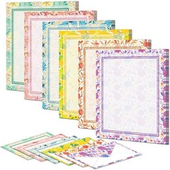 72 Pieces Stationery Set (48 Sheets paper & 24 Pcs 8.5×11, Multicolor