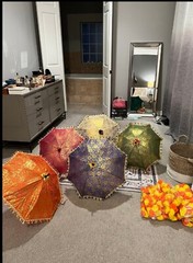 10Pcs Wholesale india decorative umbrella vintage Sun Parasol Wedding Decor home