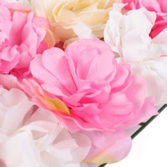 12-Pack Artificial Flower Wall Panels 24″ x 16″ Pink&Yellow&White Wedding Decor
