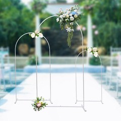 3Pcs Metal Arch Stand Wedding Party Backdrop For Ceremony Yard Venue Shelf Decor