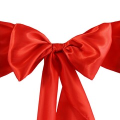 10 Red Satin CHAIR SASHES Ties Bows Wedding Ceremony Reception Decorations