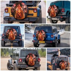 Father’s Day PVC Spare Tire Cover for RV Size 17 for Diameter 31″-33″ Chicken